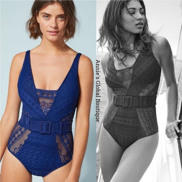 becca belted one piece